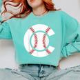Baseball Sport Player Graphic Monogram Initial Letter C Comfort Colors Sweatshirt Butter Baseball Sport Player Graphic Monogram Initial Letter C Comfort Colors Sweatshirt Butter