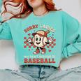 Boys & Women Men Baseball Valentine With Hearts Sporty Love Comfort Colors Sweatshirt Butter