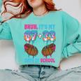 Bruh Its My 67 33 Day Of School Baseball Boys Kids 100th Day Comfort Colors Sweatshirt Butter
