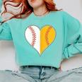 Cute Love Baseball Fast Pitch Softball Heart Baseball Mom Comfort Colors Sweatshirt Butter Cute Love Baseball Fast Pitch Softball Heart Baseball Mom Comfort Colors Sweatshirt Butter