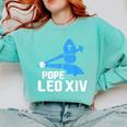 Da Pope Leo XIV Baseball Comfort Colors Sweatshirt Butter Da Pope Leo XIV Baseball Comfort Colors Sweatshirt Butter