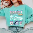 Daddy Of The Birthday Boy Baseball Ice Cream Drip Matching Comfort Colors Sweatshirt Butter