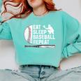 Eat Sleep Baseball Repeat Baseball Player Men Boys Comfort Colors Sweatshirt Butter Eat Sleep Baseball Repeat Baseball Player Men Boys Comfort Colors Sweatshirt Butter
