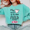My Heart Is On That Field Ball Nana Baseball Mom Comfort Colors Sweatshirt Butter My Heart Is On That Field Ball Nana Baseball Mom Comfort Colors Sweatshirt Butter