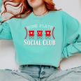 Home Plate Social Club Softball Season Baseball Mom Premium Comfort Colors Sweatshirt Butter