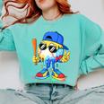 Ice Cream Baseball Drip Spots Sprinkle For Boys Youth Kids Comfort Colors Sweatshirt Butter Ice Cream Baseball Drip Spots Sprinkle For Boys Youth Kids Comfort Colors Sweatshirt Butter