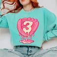 Ice Cream Baseball Glove 3rd Birthday Edition Comfort Colors Sweatshirt Butter