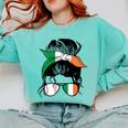 Ireland Baseball Mom Messy Bun Irish Baseball Girl Comfort Colors Sweatshirt Butter Ireland Baseball Mom Messy Bun Irish Baseball Girl Comfort Colors Sweatshirt Butter