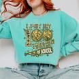 I Just Hit 100 Days Of School Camouflage Baseball Comfort Colors Sweatshirt Butter