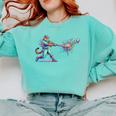 Leopard Baseball Player Ice Cream Drip For Boys Kids Comfort Colors Sweatshirt Butter