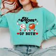 Mom Of Both Basketball Baseball Mom Comfort Colors Sweatshirt Butter