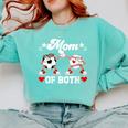 Mom Of Both Soccer Baseball Mom Of A Baseball Soccer Player Comfort Colors Sweatshirt Butter