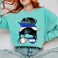 Nicaraguan Baseball Mom Nicaragua Flag Baseball Girl Comfort Colors Sweatshirt Butter
