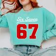 Number 67 Numbered Six Seven Baseball Jersey Style Team 67 Comfort Colors Sweatshirt Butter Number 67 Numbered Six Seven Baseball Jersey Style Team 67 Comfort Colors Sweatshirt Butter