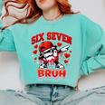 Six Seven Bruh Baseball Cool Valentine’s Day Teens Boys Comfort Colors Sweatshirt Butter