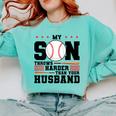 My Son Throws Harder Than Your Husband Baseball Mom Comfort Colors Sweatshirt Butter My Son Throws Harder Than Your Husband Baseball Mom Comfort Colors Sweatshirt Butter