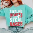 Stealing Hearts Like I Steal Bases Cute Baseball Kids Comfort Colors Sweatshirt Butter Stealing Hearts Like I Steal Bases Cute Baseball Kids Comfort Colors Sweatshirt Butter