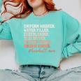 Uniform Washer Water Filler Cheerleader Baseball Mom Comfort Colors Sweatshirt Butter