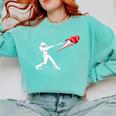 Valentines Day Baseball Batter Silhouette Heart Comfort Colors Sweatshirt Butter Valentines Day Baseball Batter Silhouette Heart Comfort Colors Sweatshirt Butter