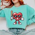 Valentines Day Heart Playing Baseball Boys Men Kids Girls Comfort Colors Sweatshirt Butter Valentines Day Heart Playing Baseball Boys Men Kids Girls Comfort Colors Sweatshirt Butter