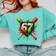 Xmas Baseball Six Seven 67 Meme Ice Cream Drip Men Women Comfort Colors Sweatshirt Butter Xmas Baseball Six Seven 67 Meme Ice Cream Drip Men Women Comfort Colors Sweatshirt Butter