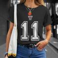 11 番 バスケットボールスタイル ヴィンテージホワイト Tシャツ 彼女への贈り物
