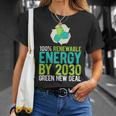2030年までにグリーンニューディールの再生可能エネルギー 長袖tシャツ Tシャツ 彼女への贈り物