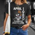 46Th Birthday Legends April 1980Intage 46 Years Old Tシャツ 彼女への贈り物