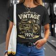 50 Cumpleaños Hombre Moto Biker Motero Intage 1976 Camiseta unisex Regalos para ella