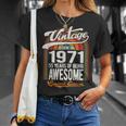 55 Years Of Awesome Born 1971 限定版 55歳の誕生日 Tシャツ 彼女への贈り物