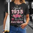 91歳 1935年4月 花柄 91歳 誕生日 男性 女性 Tシャツ 彼女への贈り物
