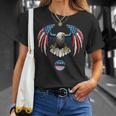 Abstract Unitedtates Of America Wild Eagle With Usa Flag Tシャツ 彼女への贈り物