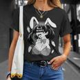 Ahegao Lewd アニメ 顔とウサギの女の子 コスチューム オタク用 Tシャツ 彼女への贈り物
