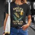 Angeln & Bier Darum Bin Ich Hier Angeln Bier T-Shirt Geschenke für Sie