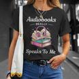 Audiobooks Listener Fun Tee Audio Book And Book Nerd T-Shirt Gifts for Her