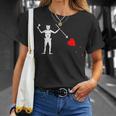 Avec Drapeau Pirate Jolly Roger De Barbe Noire T-Shirt Cadeaux pour elle