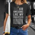 Awesome Like My Daughters American Flag Proud Mom Dad T-Shirt Gifts for Her