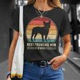 Best Frenchie Mom Ever レトロ フレンチブルドッグ ドッグ ママ 長袖tシャツ Tシャツ 彼女への贈り物