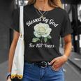 Blessed By God For 107 Yeasオールドローズフラワー 107歳の誕生日 長袖tシャツ Tシャツ 彼女への贈り物
