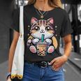 Boba Cat Drinking Boba Kitten Kawaii 日本人 男性 女性 キッズ Tシャツ 彼女への贈り物