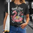 Book Girl Summer Skeleton Reading Books Lovers Beach T-Shirt Gifts for Her