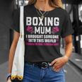 Boxeo Mum Boxeo Guantes Boxeo Boxeo Camiseta unisex Regalos para ella