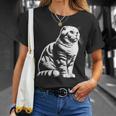 Cat Dad Mom Lover – モノクロスコティッシュフォールド。 Tシャツ 彼女への贈り物