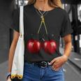 Cerezas Frescas Con Gafas Deol Fruta Divertida Camiseta unisex Regalos para ella