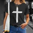 Croix Chrétienne Minimaliste Croix Petite Croix Discrète T-Shirt Cadeaux pour elle