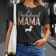 Dachshund Mama Leopard Dog Lover Dachshund Owner Mom T-Shirt Gifts for Her