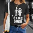 Despedida Deoltero Tripulación Peluquero Boda Novio Divertidos Padrinos De Boda Camiseta unisex Regalos para ella