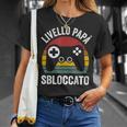 Divertente Nuovo Papà Camicia Papà Livellobloccato Maglietta Regalos para ella