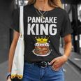 Divertente Pancake King Per Gli Amanti Dei Pancake Uomini Papà Ragazzi Maglietta Regalos para ella