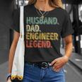 Divertente Per La Festa Del Papà Concritta Husband Dad Engineer Maglietta Regalos para ella